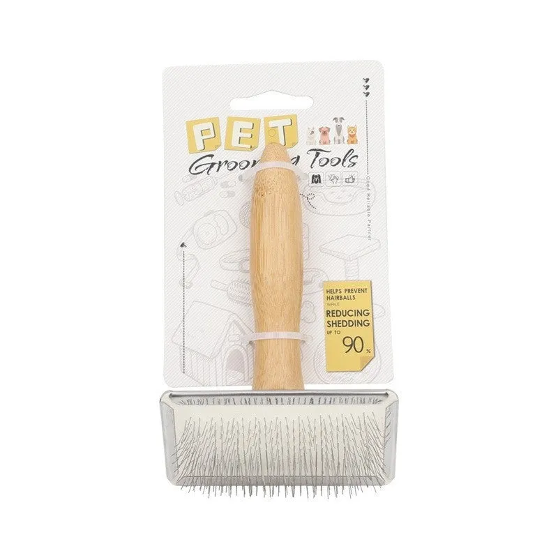 Wooden pet comb for dogs and cats hair removal brush with multiple size and material options