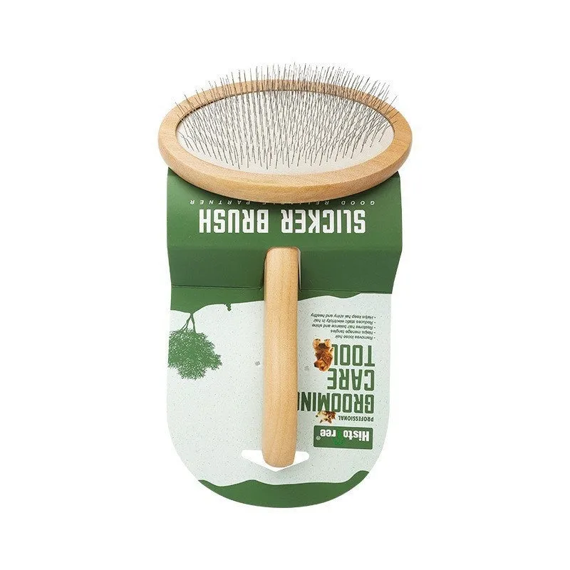 Wooden pet comb for dogs and cats hair removal brush with multiple size and material options