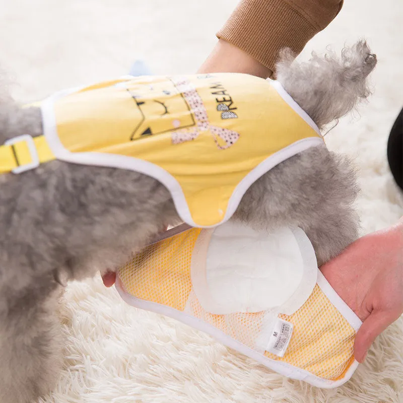 Pack of 30 disposable pet protection pads made from non-woven fabric for dog physical pants, on white background