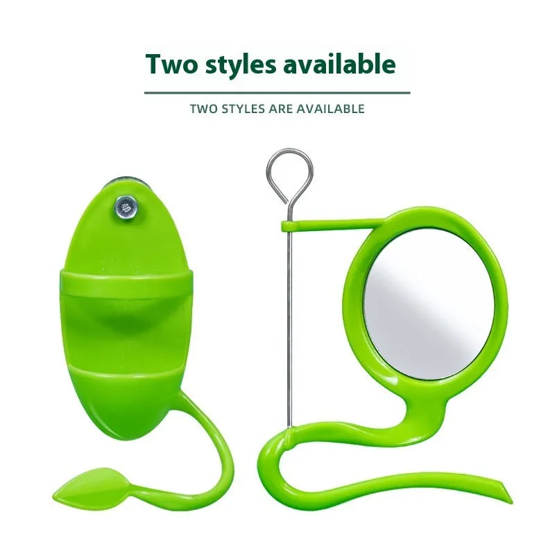 Plastic solid colour parrot feeder for birds with green squid skeleton specification option
