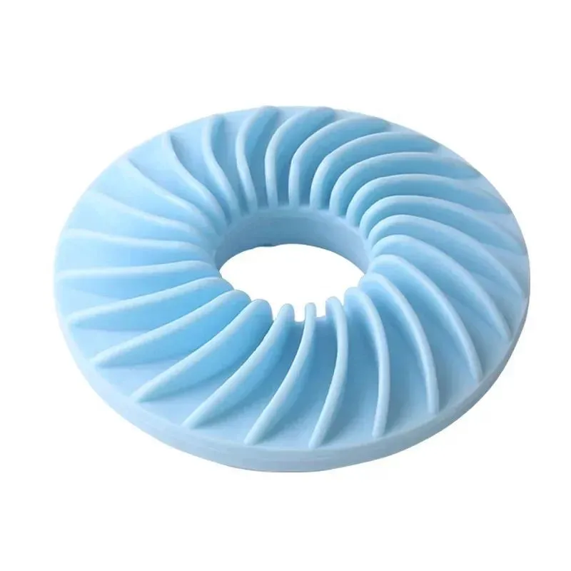 Soft round TPR leakage food pet toy for puppies, available in blue, green, and pink