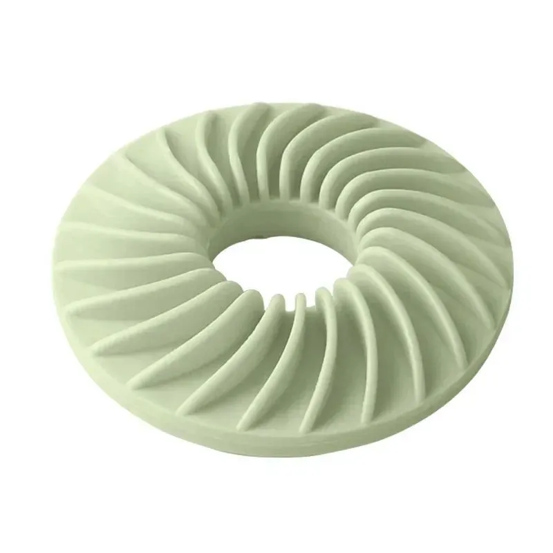 Soft round TPR leakage food pet toy for puppies, available in blue, green, and pink