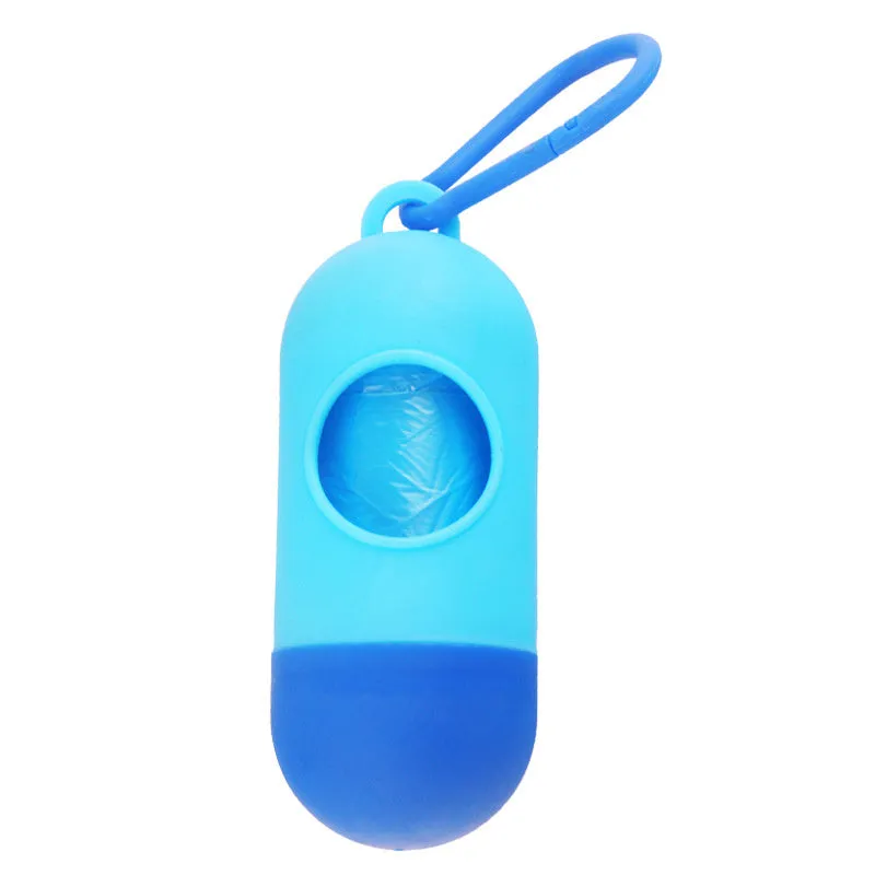 10cm plastic dog poop bag holder with retractable clip and side hook