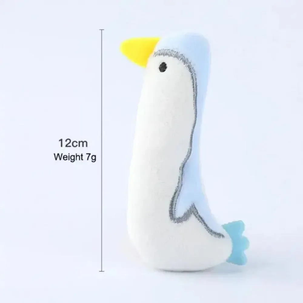 Catnip plush cat toy in Dinosaur colour with sound paper, soft plush, and PP cotton filling