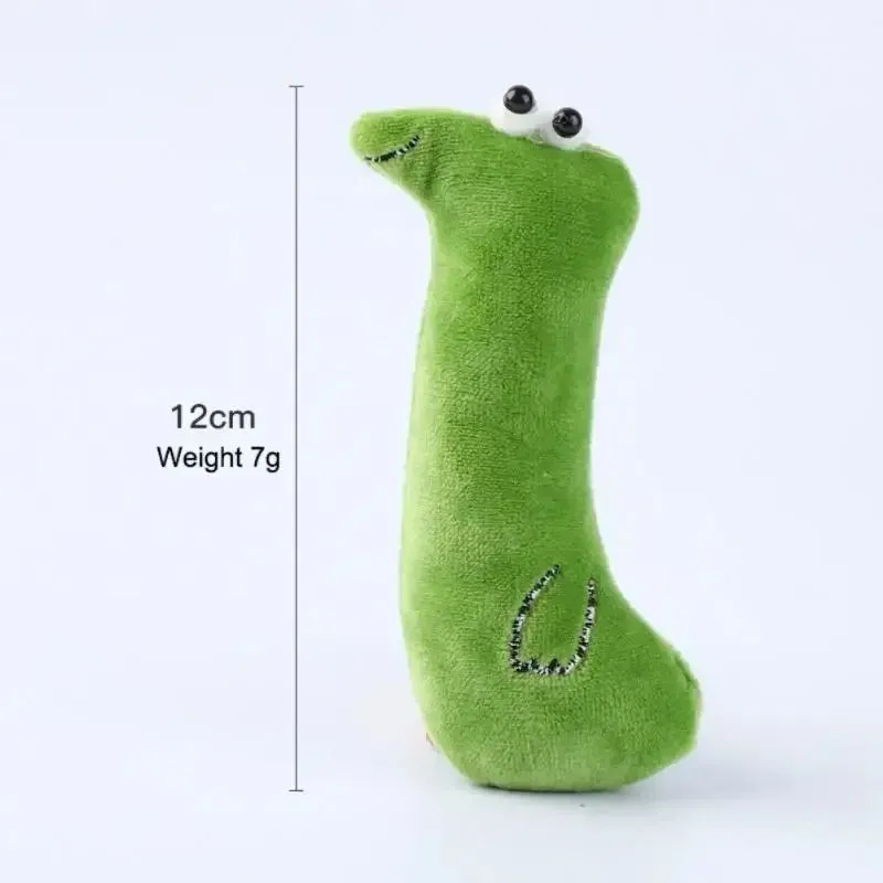 Catnip plush cat toy in Dinosaur colour with sound paper, soft plush, and PP cotton filling