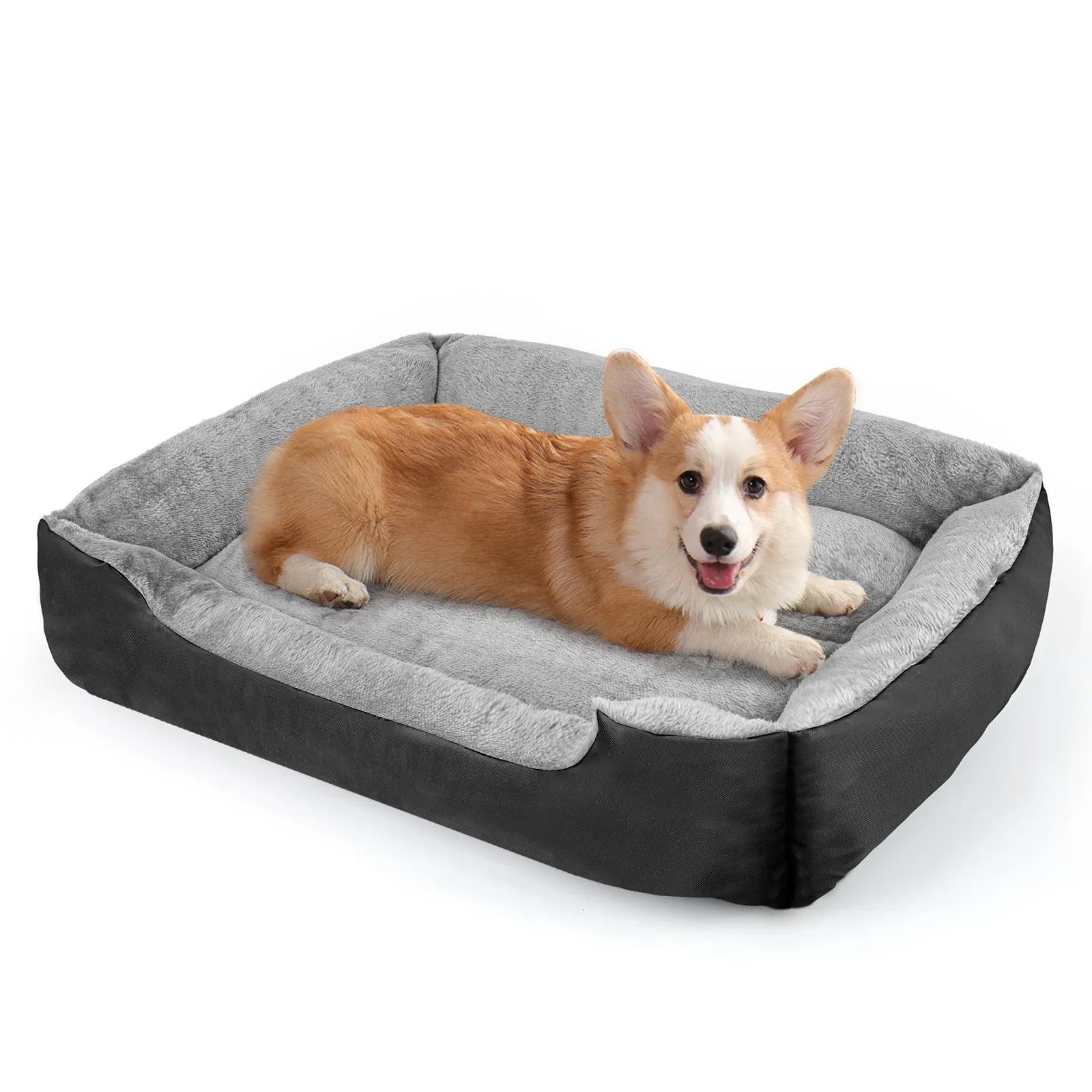Black cloth pet nest dog bed for medium to large dogs, 2XL size 110x84x16cm