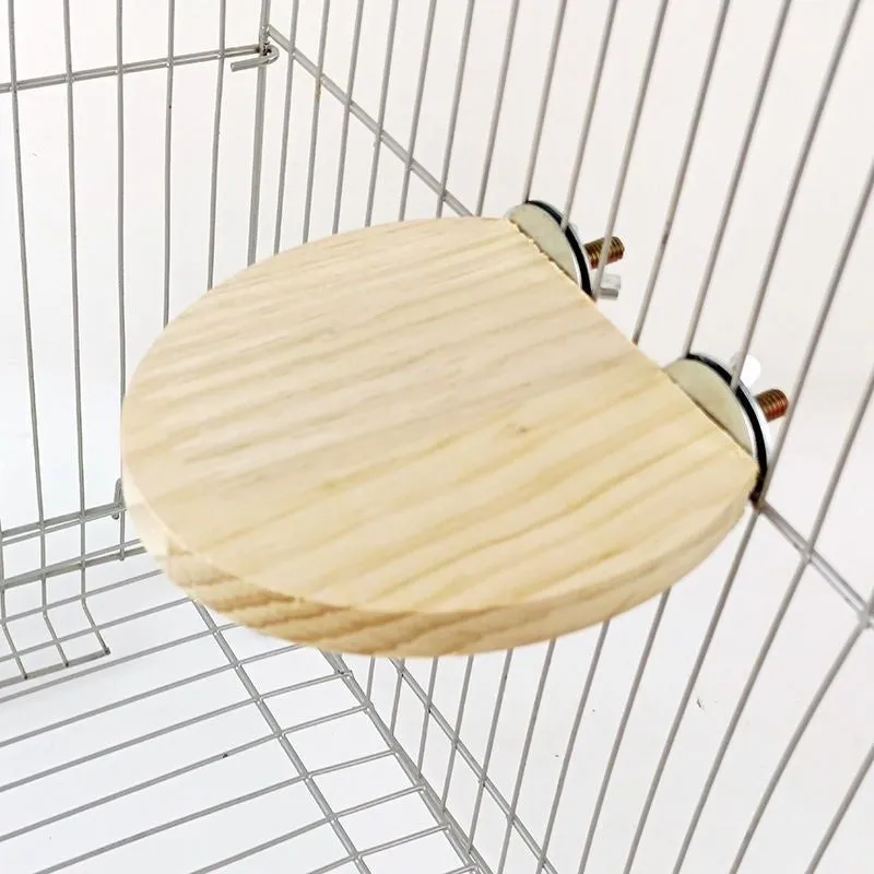 Solid wood bird cage climbing and playing jumping platform standing board with multiple size options