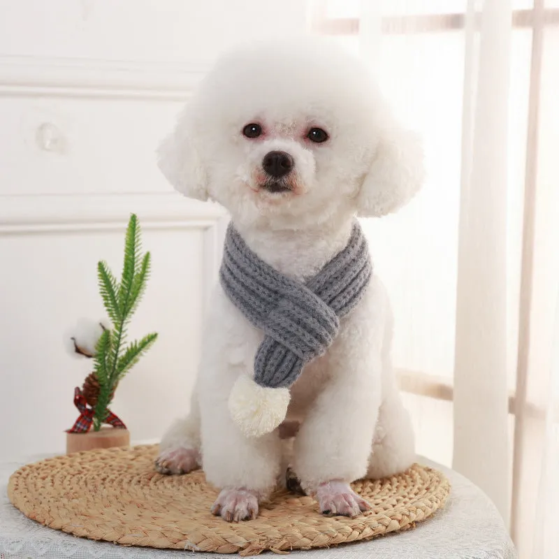 Polyester dog scarf in red for small to medium dogs, available in sizes S M L