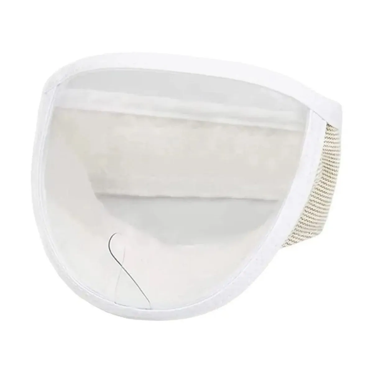 Clear cotton and PVC cat muzzle for anti bite grooming with adjustable strap