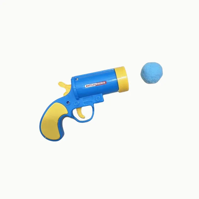 Cat toy pompons gun mute ball polyester interactive set with firing gun for indoor play