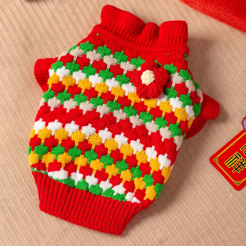 Spring autumn dog rabbit sweater for small puppies Teddy pet clothing casual style multiple colours