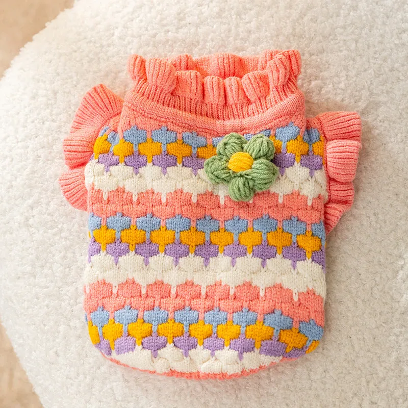 Spring autumn dog rabbit sweater for small puppies Teddy pet clothing casual style multiple colours