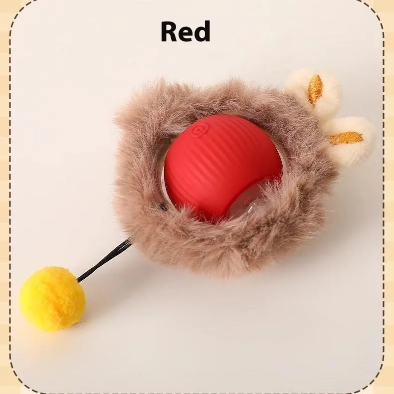 Bite-resistant ABS pet toy ball for cats in sky blue colour with funny design
