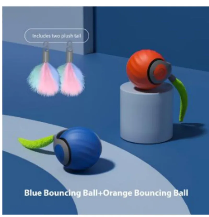Bite-resistant ABS pet toy ball for cats in sky blue colour with funny design