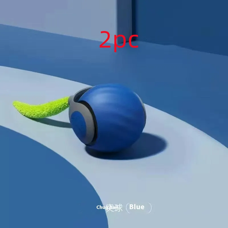 Bite-resistant ABS pet toy ball for cats in sky blue colour with funny design