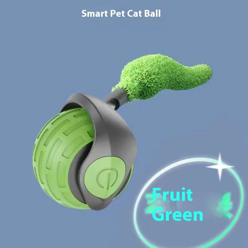 Bite-resistant ABS pet toy ball for cats in sky blue colour with funny design