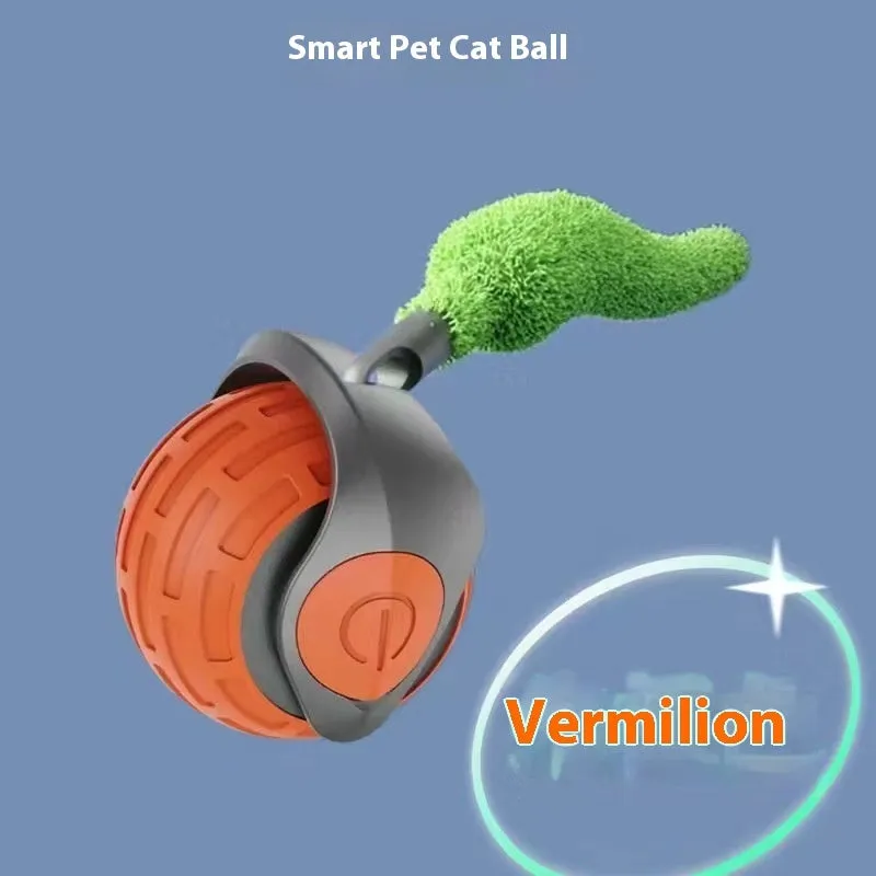 Bite-resistant ABS pet toy ball for cats in sky blue colour with funny design