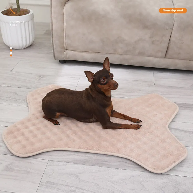 Grey anti-slip pet mat 72cm x 50cm for small and medium dogs and cats