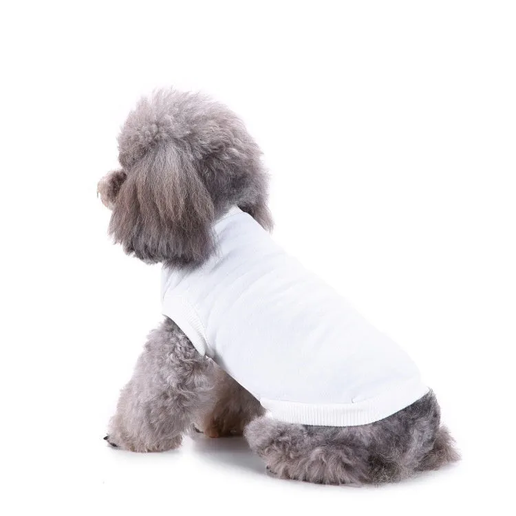 Small dog wearing a cotton thin pullover hooded T-shirt in red, casual spring summer pet clothing