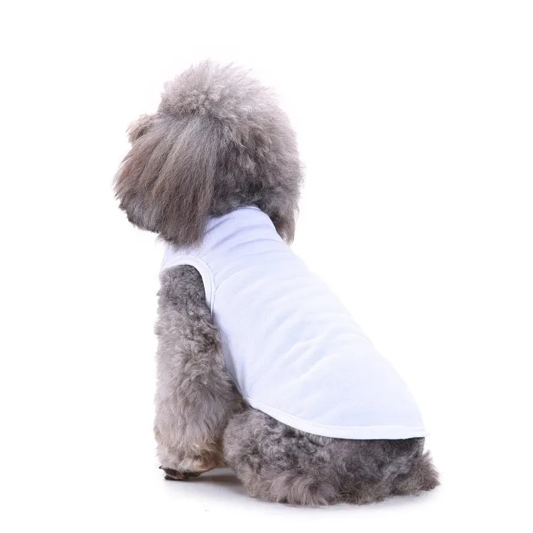 Small dog wearing a cotton thin pullover hooded T-shirt in red, casual spring summer pet clothing