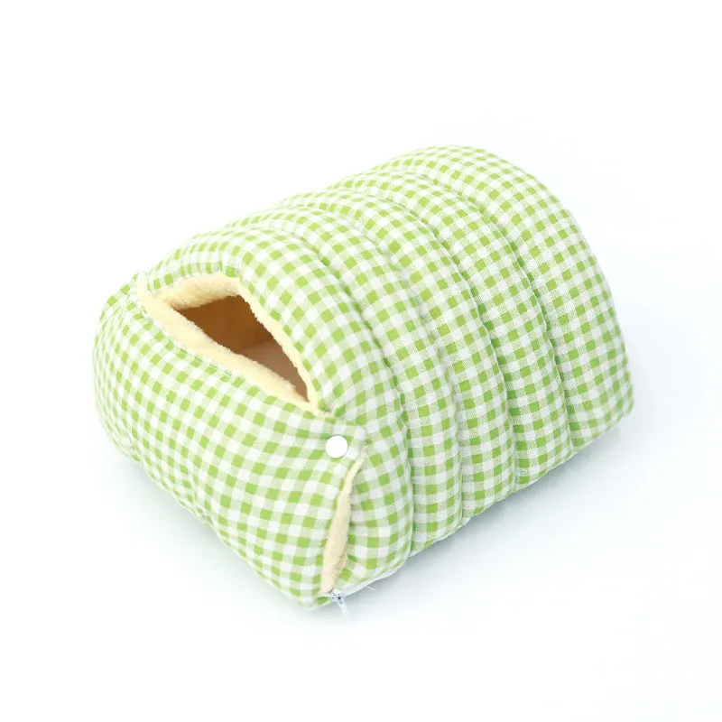 Enclosed cat kennel with removable washable cover in soft cloth, available in multiple colours and sizes