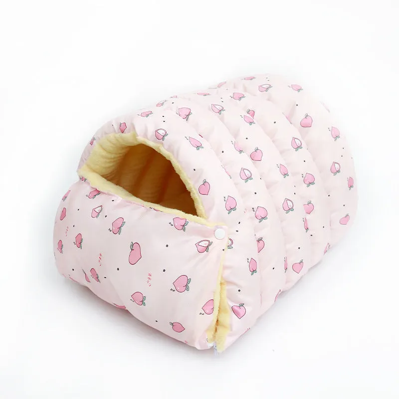 Enclosed cat kennel with removable washable cover in soft cloth, available in multiple colours and sizes