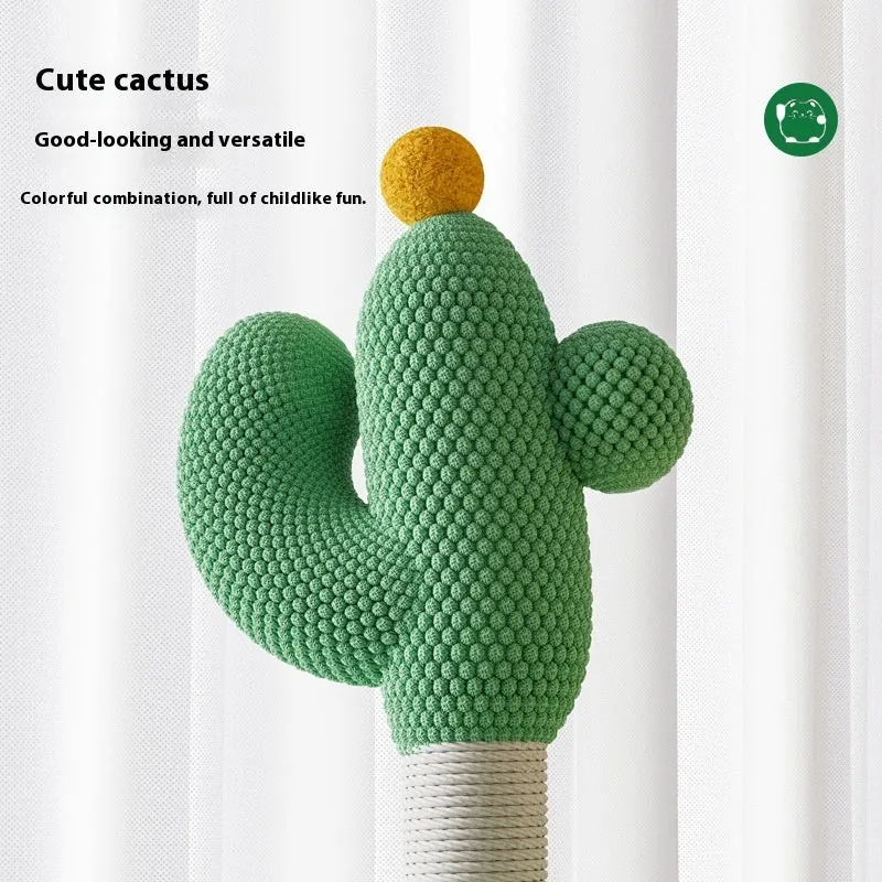 Large cactus cat climbing frame in pastoral style built from density plate, available in two sizes