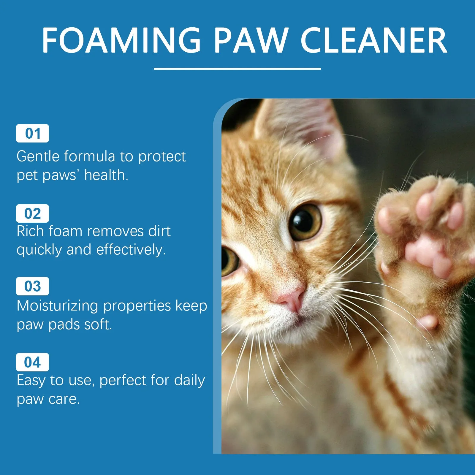 Pet Paw Cleaner Deep Care Foam for dogs, 100ml bottle