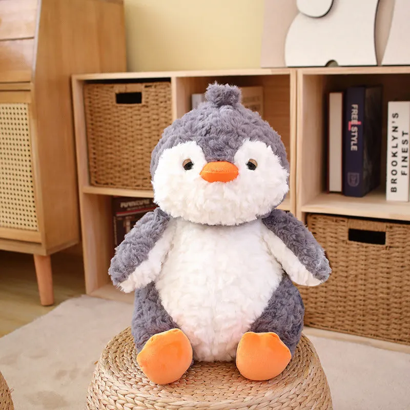 Lazy Series small gray elephant plush toy with soft fabric, 25cm height, on a white background