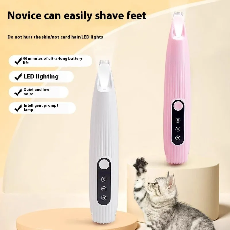 Electric pet nail grinding machine in pink, low-noise rechargeable 5W