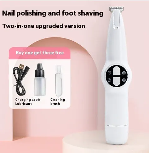 Electric pet nail grinding machine in pink, low-noise rechargeable 5W