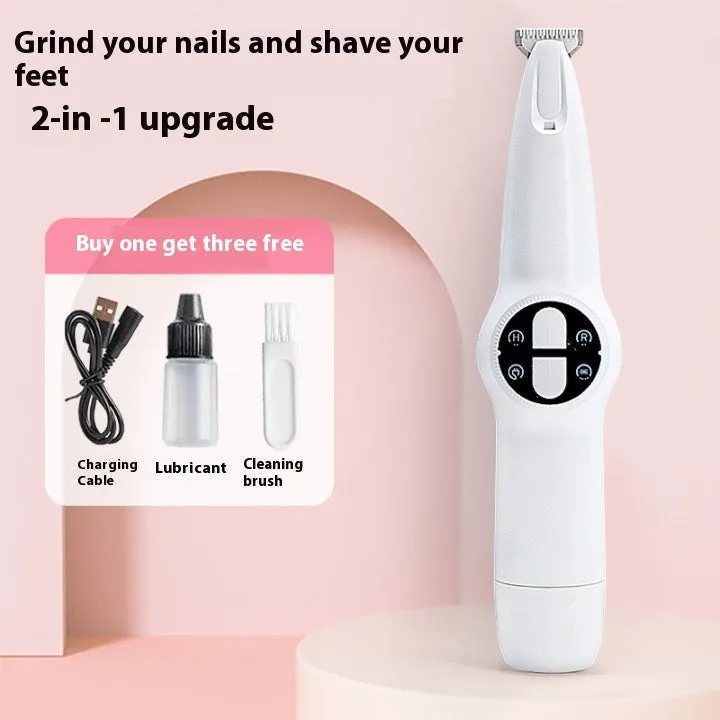 Electric pet nail grinding machine in pink, low-noise rechargeable 5W