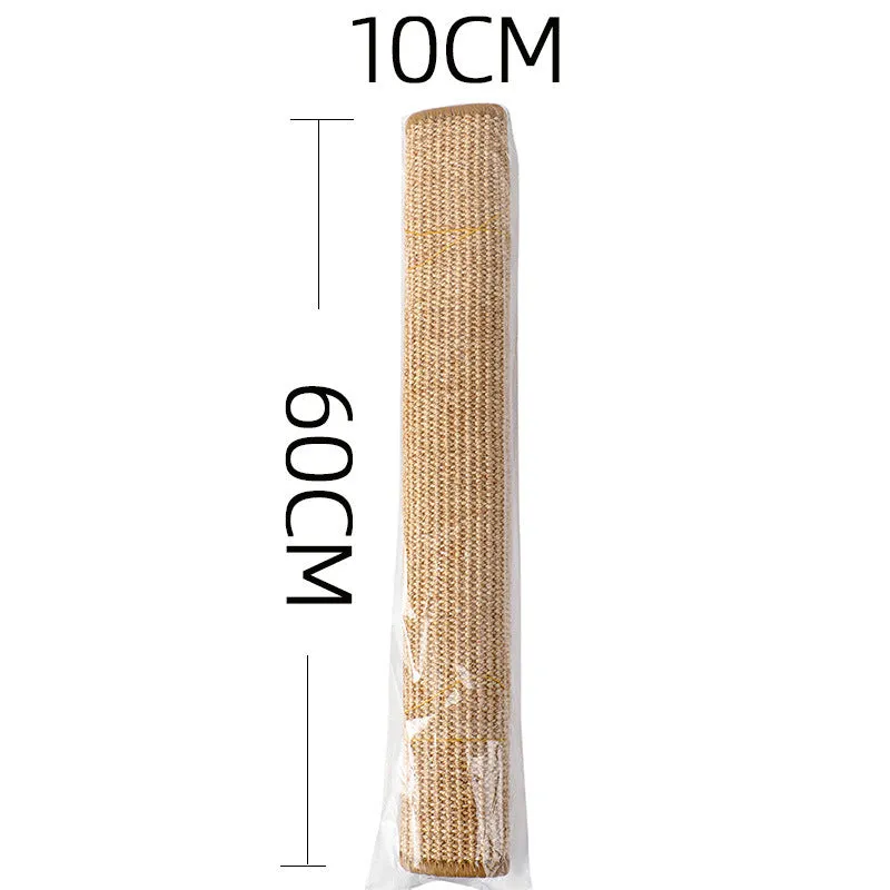 Jianma corner cat scratch board 18x60cm cloth vertical sticker for wall protection dark gray ginger yellow