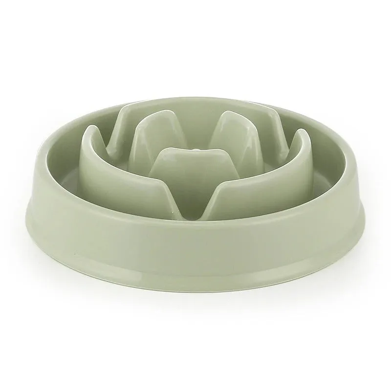 Pink plastic dog bowl with anti-slip anti-flip design for pets