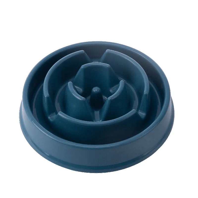 Pink plastic dog bowl with anti-slip anti-flip design for pets