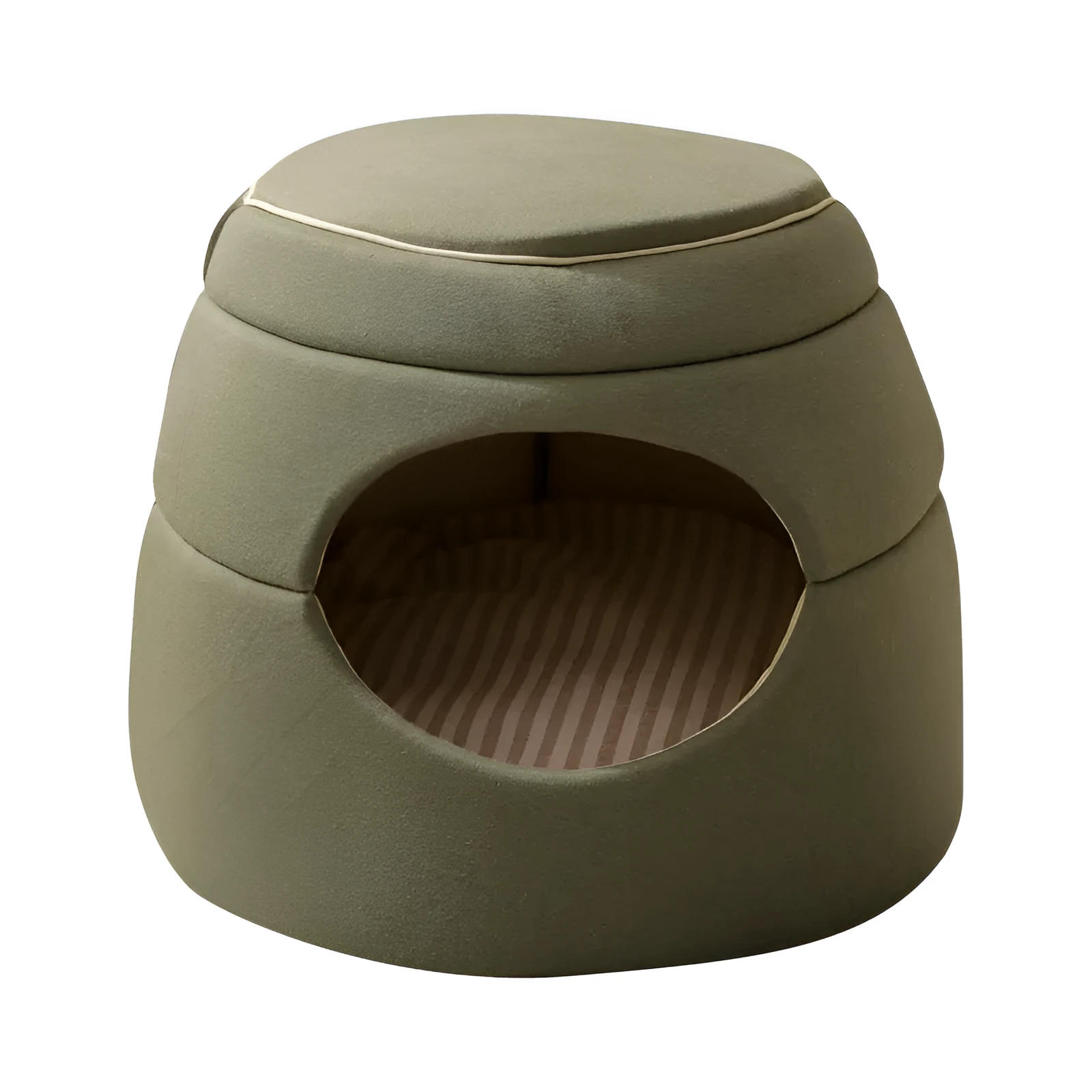Blue tree hole kennel for small dogs and cats, 45 x 33 x 37 cm, lightweight design