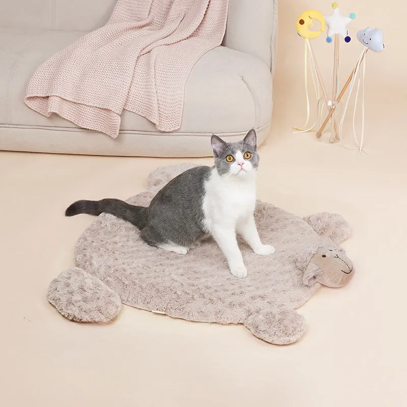 Pet mat 60x90cm in coffee colour with waterproof backing for floor protection