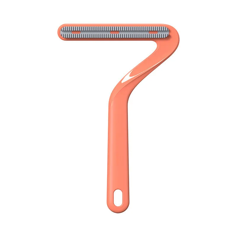 Double-sided pet hair removal comb in blue for removing cat and dog fur from beds and upholstery