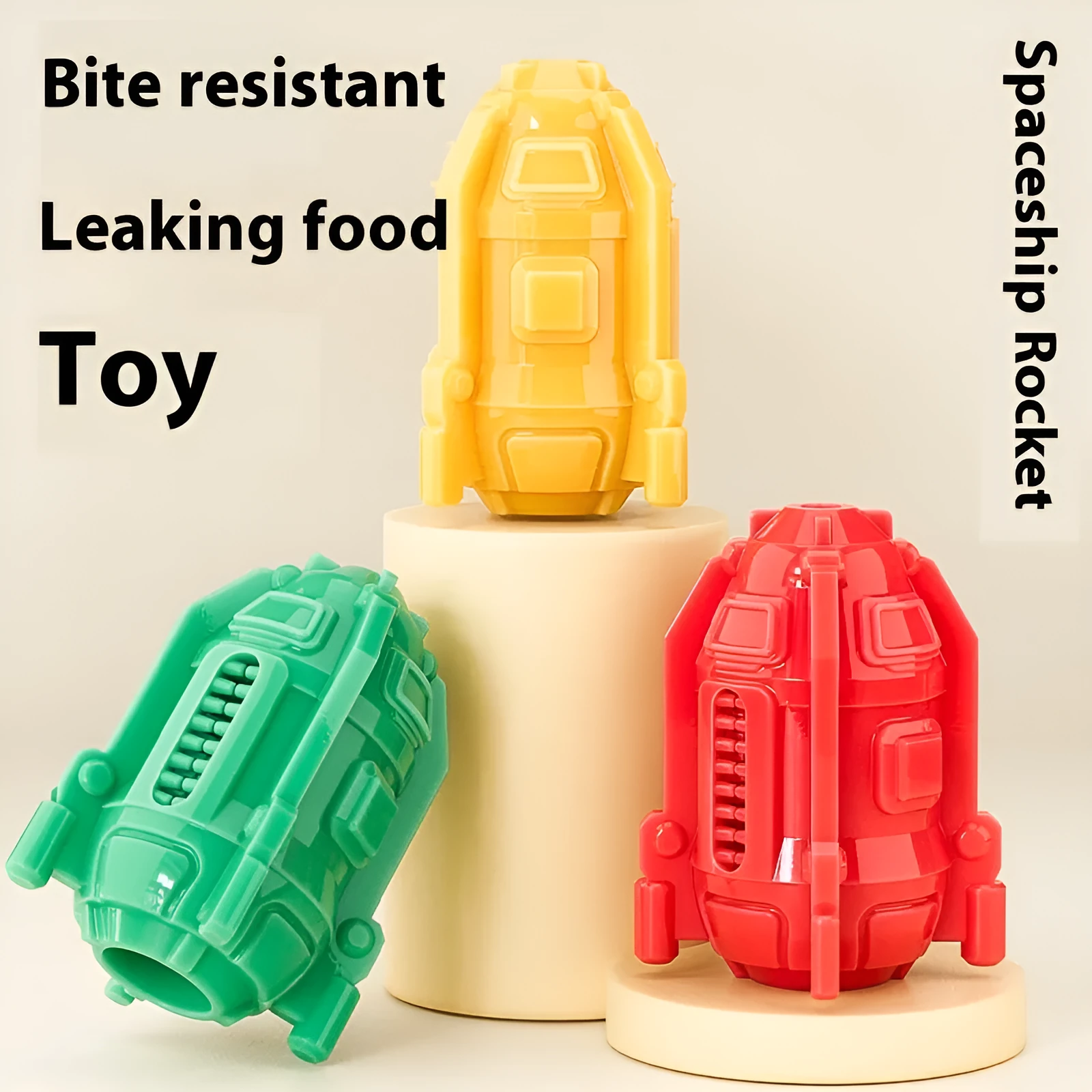 Pet food leakage toy dog bite creative in bright red TPR material
