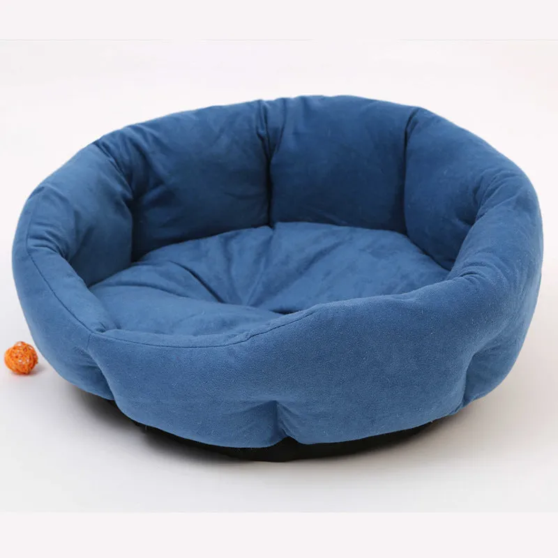 Blue cloth pet nest 50cm wide for small dogs and cats with 15cm rim height