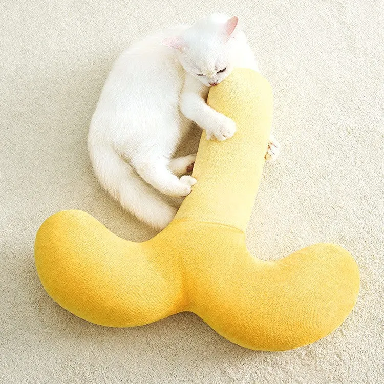 Small pet pillow for dogs and cats with cervical support, L44x45cm, green colour