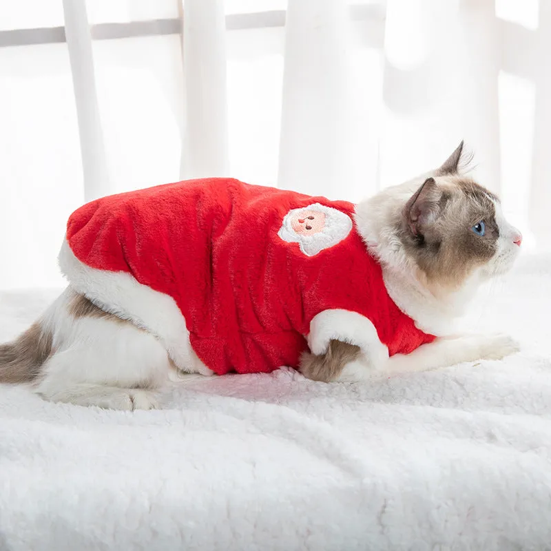 Winter pet warm plush acrylic knit sweater for dogs and cats, available in multiple colours and sizes XS to XL