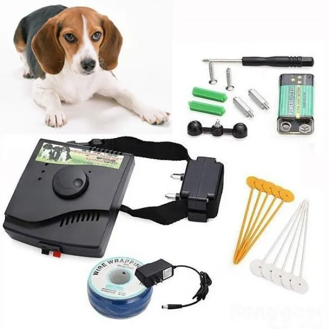 Smart pet fence collar training bark stopper with ABS construction and waterproof receiver for outdoor use