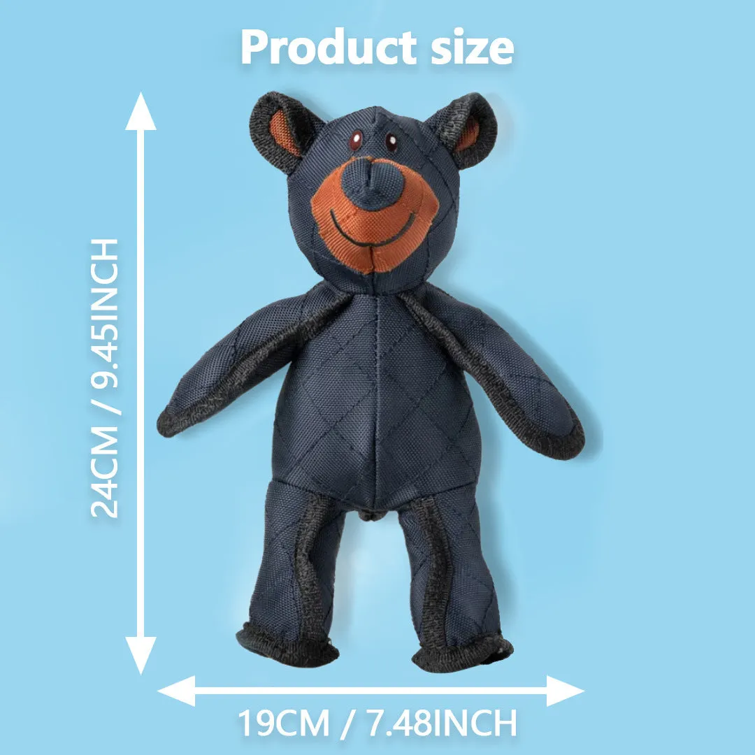 Bite-resistant Oxford Cloth Dog Sound Toy Dark Blue Plush Bear Dog Toy 30cm Durable Chew Toy for Interactive Play Dog Squeaky Toy Pet Toy for Medium Dogs Dog Enrichment Toy Bear Design Dog Plaything