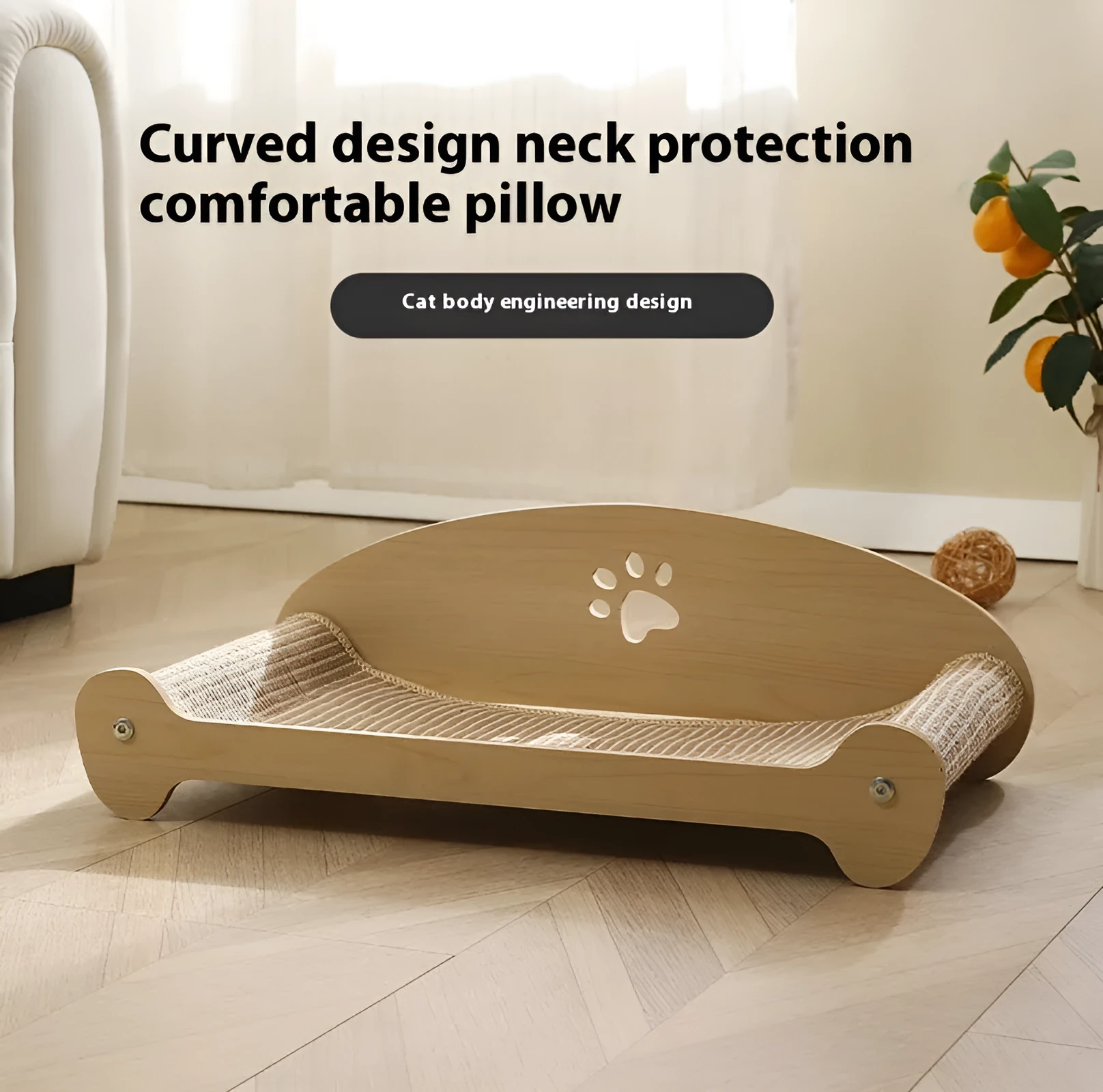 Large sisal cat scratch board upgraded heightened Japanese style for indoor cats