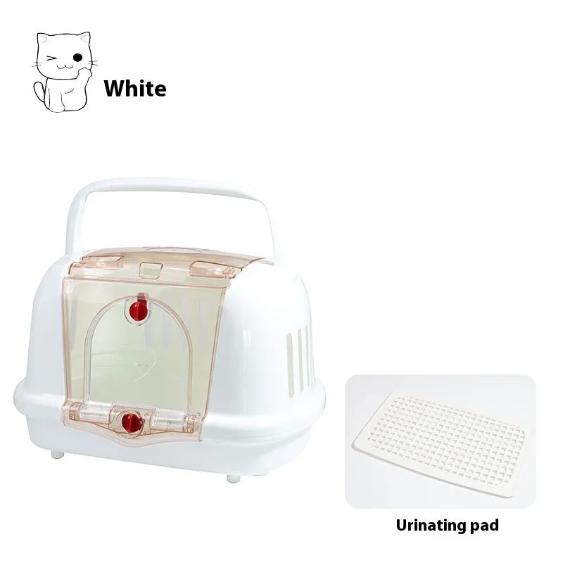 PP pet carrier travel bag with urine pad in beige for cats and dogs