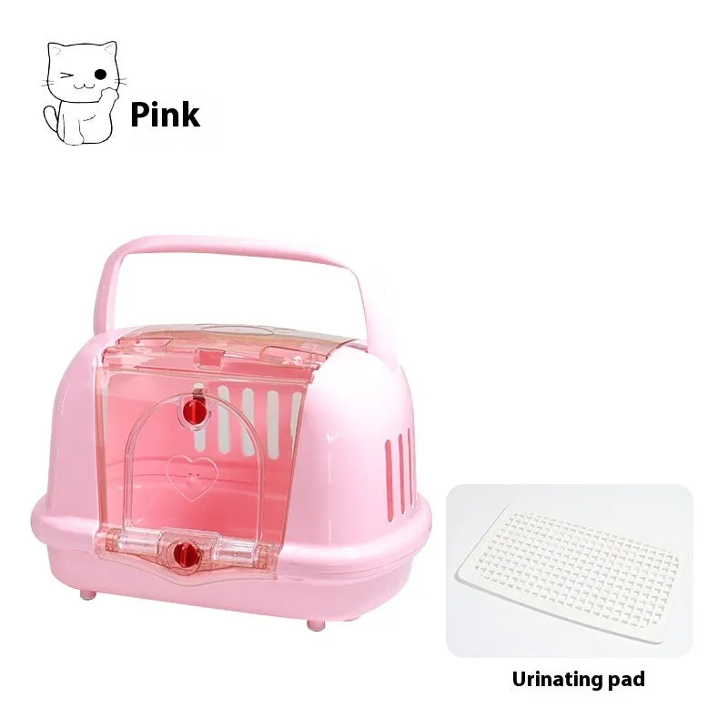 PP pet carrier travel bag with urine pad in beige for cats and dogs