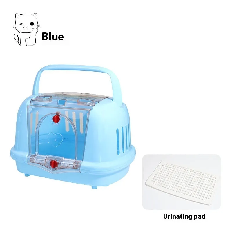 PP pet carrier travel bag with urine pad in beige for cats and dogs