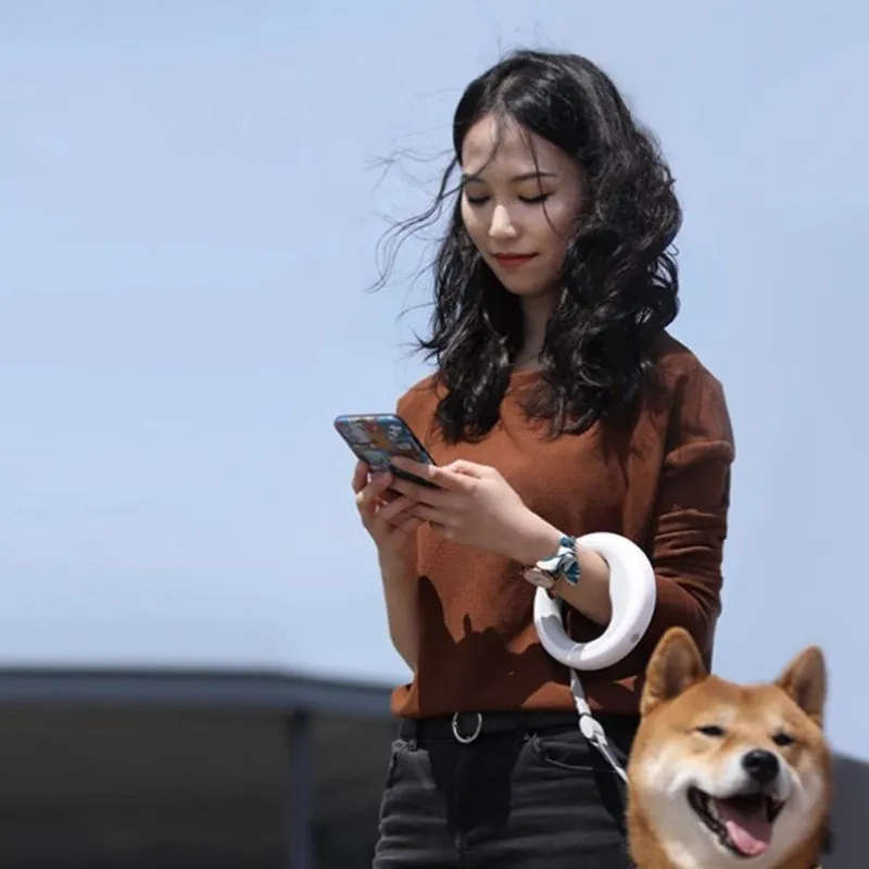 Cute Dog automatic retractable dog leash 3m acrylic handle hand holding rope, black and orange colour option