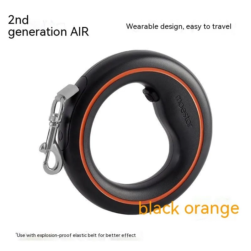 Cute Dog automatic retractable dog leash 3m acrylic handle hand holding rope, black and orange colour option